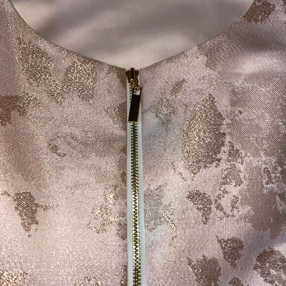 Eliza J Fit & Flare Dress Rose Gold Metallic Embellished Pearls - Picture 14 of 16